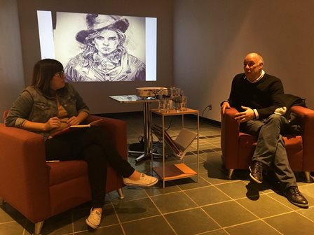 Interview Jacques Lamontagne, au Musée québécois de la culture populaire de T.R., dans le cadre de l'expo sur la BDQ, 2016